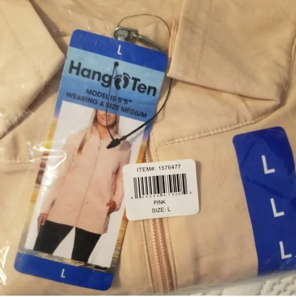 Hang Ten Ladies' Hybrid Jacket blue fog nwt large pink - Picture 4 of 5